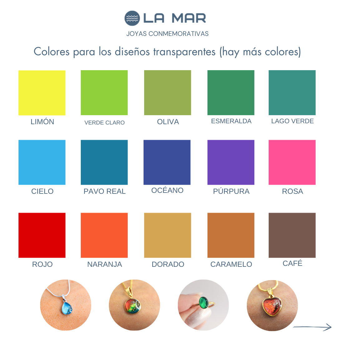 Joyas con cenizas, pelo, cordón umbilical, flores secas, textil etc (DISEÑO PERSONALIZADO)
