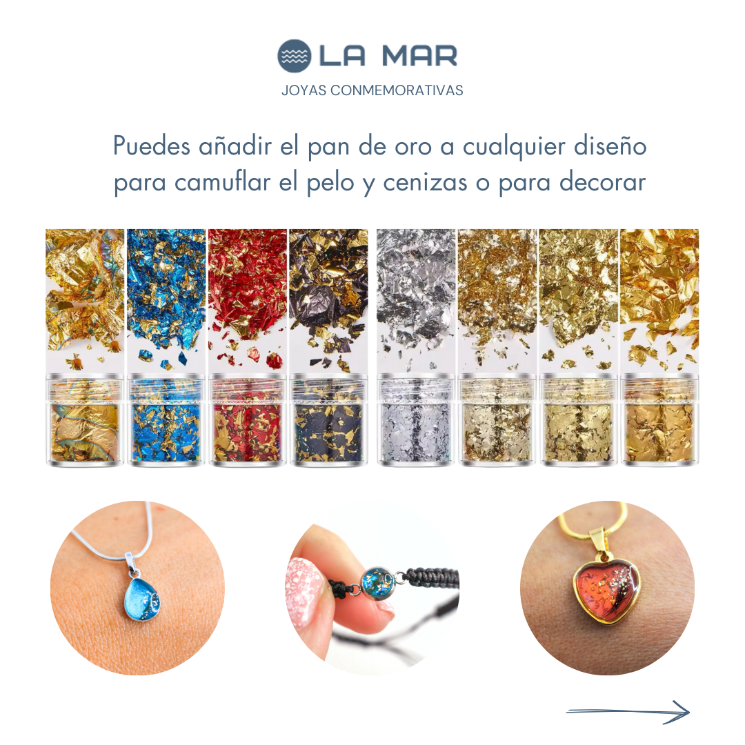 Joyas con cenizas, pelo, cordón umbilical, flores secas, textil etc (DISEÑO PERSONALIZADO)
