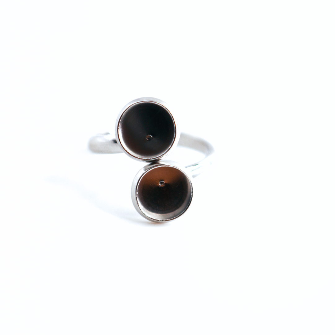 Anillo doble con pelos de tu mascota o ser querido