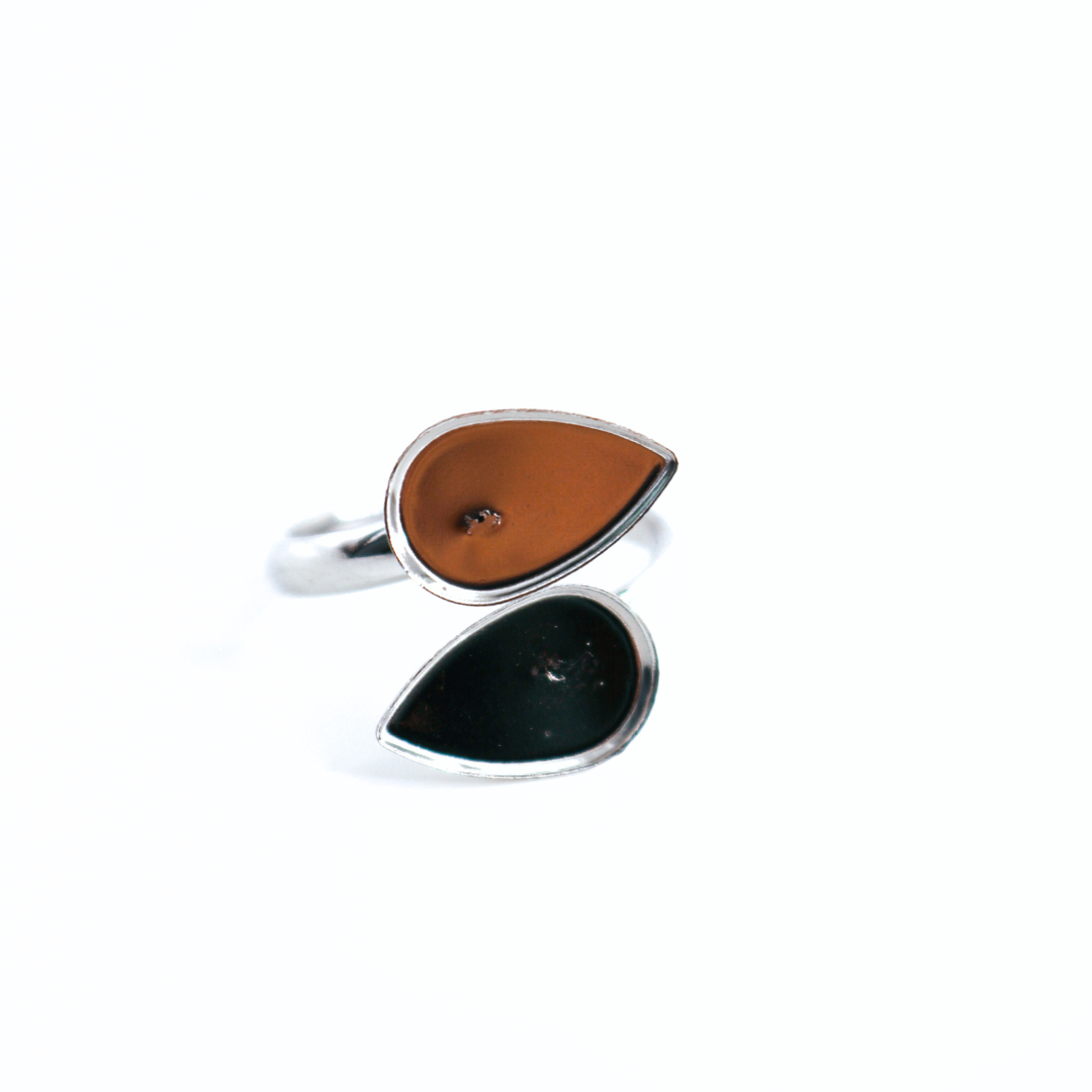 Anillo doble con pelos de tu mascota o ser querido