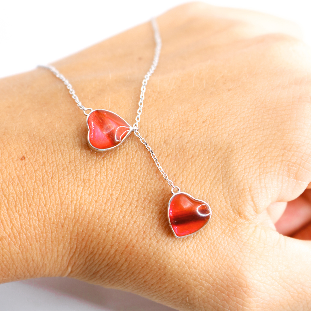 Collar con pelo o cenizas "Amor eterno" PLATA 925