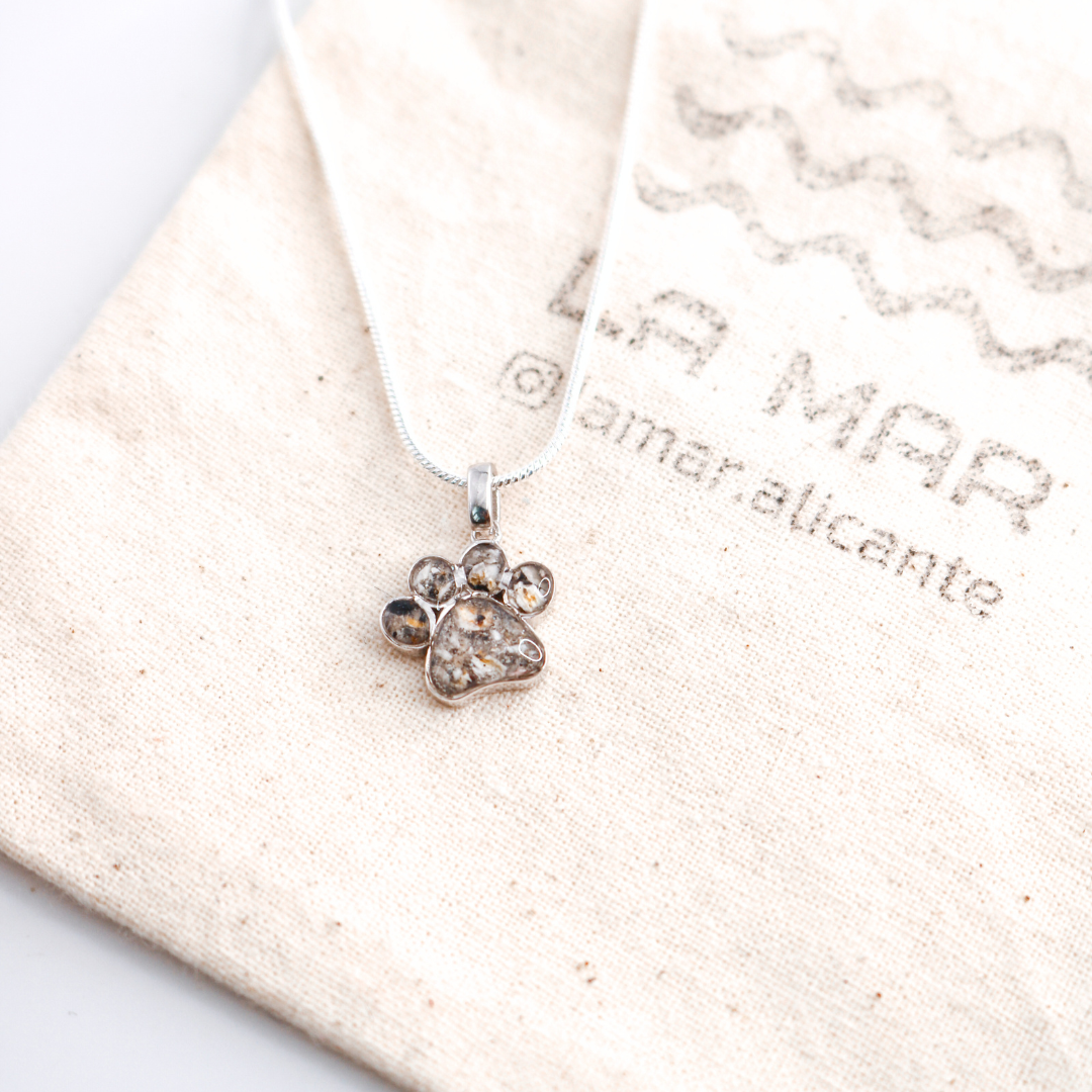 Colgante con cenizas o pelo "Huella" Plata 925