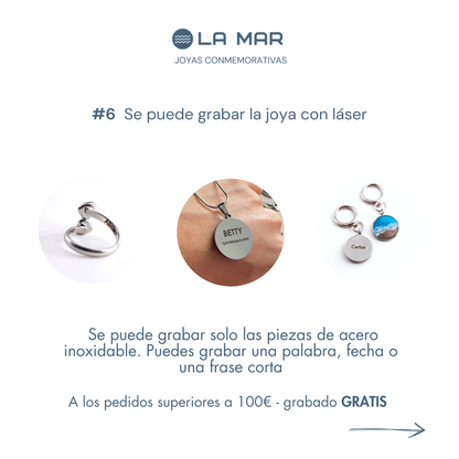 Joyas con cenizas, pelo, cordón umbilical, flores secas, textil etc (DISEÑO PERSONALIZADO)