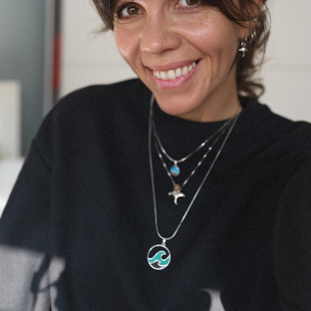 Colgante "Dos olas" Plata 925